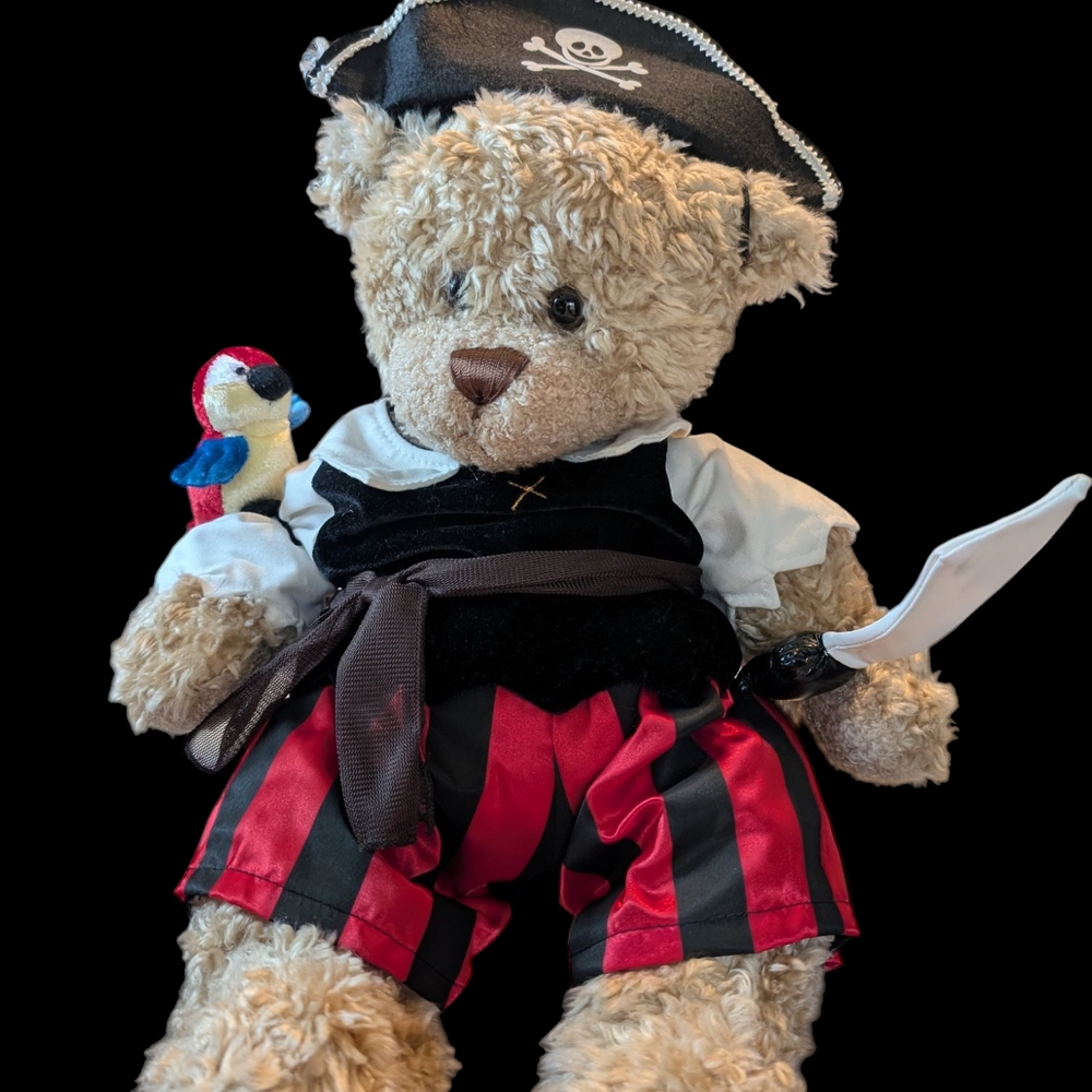 Build-A-Bear Brown and Red Pirate Stuffed Animal